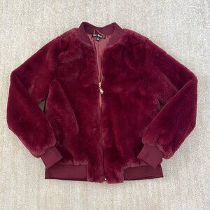 Say What Faux Fur Bomber Jacket S